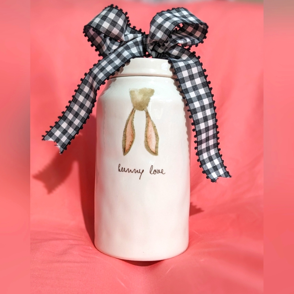 Rae Dunn bunny love canister
